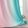 image:imageEstelar Textiler Pink and Teal Gradient Blackout Curtains for Bedroom Thermal Insulated Ombre Drapes 84 Inches Long Full Room Darkening Energy Saving Curtains for Living Room 52Wx84L 2 Panels