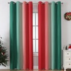 image:imageEstelar Textiler Red and Green Christmas Blackout Curtains for Bedroom Thermal Insulated Ombre Drapes 84 Inches Long Full Room Darkening Energy Saving Curtains for Living Room52Wx84L2 Panels
