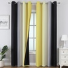 image:imageEstelar Textiler Black and Yellow Ombre Blackout Curtains for Bedroom Room Darkening Energy Saving Grommet Curtains for Living Room Thermal Insulated Gradient Blackout Drapes52Wx84L2 Panels