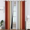 image:imageEstelar Textiler Burnt Orange and Greyish White Ombre Blackout Curtains 84 Inch Long for Living Room Energy Saving Thermal Insulated Room Darkening Grommet Window Drapes for Bedroom52Wx84L2 Panels