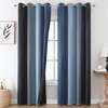 image:imageEstelar Textiler Navy Blue and Black Ombre Blackout Curtains 84 Inches Long 2 Panels Thermal Insulated Gradient Drapes for Bedroom Full Room Darkening Energy Saving Curtains for Living Room52Wx84L