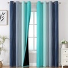 image:imageEstelar Textiler Navy Blue and Teal Gradient Blackout Curtains for Bedroom Thermal Insulated Ombre Blackout Drapes Full Room Darkening Energy Saving Curtains for Living Room52Wx84L2 Panels