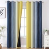 image:imageEstelar Textiler Navy Blue and Yellow Gradient Blackout Curtains for Bedroom Thermal Insulated Ombre Blackout Drapes Full Room Darkening Energy Saving Curtains for Living Room52Wx84L2 Panels