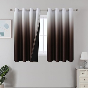 image:imageEstelar Textiler Beige and Greyish White Ombre Blackout Curtains for Living Room 84 Inch Long Gradient Room Darkening Thermal Insulated Grommet Window Drapes for Bedroom 52Wx84L 2 PanelsBrown and Greyish White