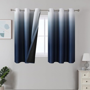 image:imageEstelar Textiler Beige and Greyish White Ombre Blackout Curtains for Living Room 84 Inch Long Gradient Room Darkening Thermal Insulated Grommet Window Drapes for Bedroom 52Wx84L 2 PanelsNavy Blue and Greyish White