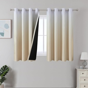 image:imageEstelar Textiler Beige and Greyish White Ombre Blackout Curtains for Living Room 84 Inch Long Gradient Room Darkening Thermal Insulated Grommet Window Drapes for Bedroom 52Wx84L 2 PanelsBeige and Greyish White