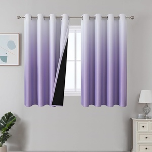 image:imageEstelar Textiler Beige and Greyish White Ombre Blackout Curtains for Living Room 84 Inch Long Gradient Room Darkening Thermal Insulated Grommet Window Drapes for Bedroom 52Wx84L 2 PanelsLilac and Greyish White