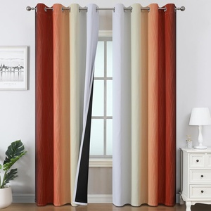 image:imageEstelar Textiler Burnt Orange and Greyish White Ombre Blackout Curtains 84 Inch Long for Living Room Energy Saving Thermal Insulated Room Darkening Grommet Window Drapes for Bedroom52Wx84L2 Panels